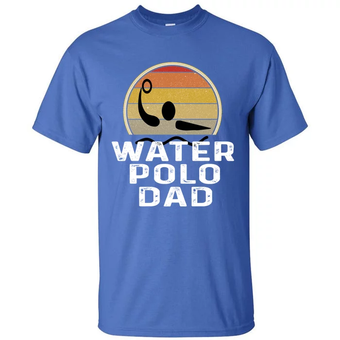 Retro Water Polo Dad Father Swimmer Swimming Sunset Cute Gift Tall T-Shirt