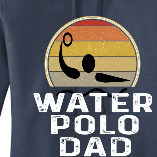 Retro Water Polo Dad Father Swimmer Swimming Sunset Cute Gift Women's Pullover Hoodie