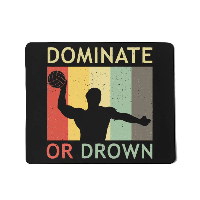 Retro Water Polo Player Vintage Water Polo Mousepad