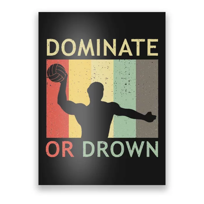 Retro Water Polo Player Vintage Water Polo Poster