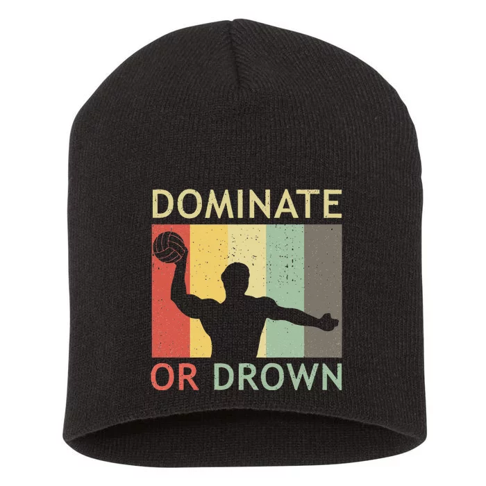 Retro Water Polo Player Vintage Water Polo Short Acrylic Beanie