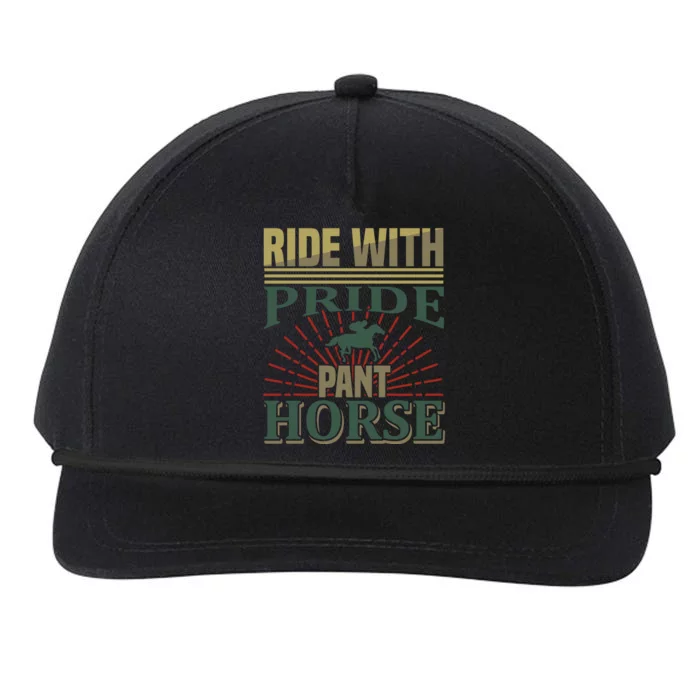 Ride With Pride Pant Horse Snapback Five-Panel Rope Hat