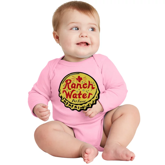 Ranch Water Por Favor Baby Long Sleeve Bodysuit