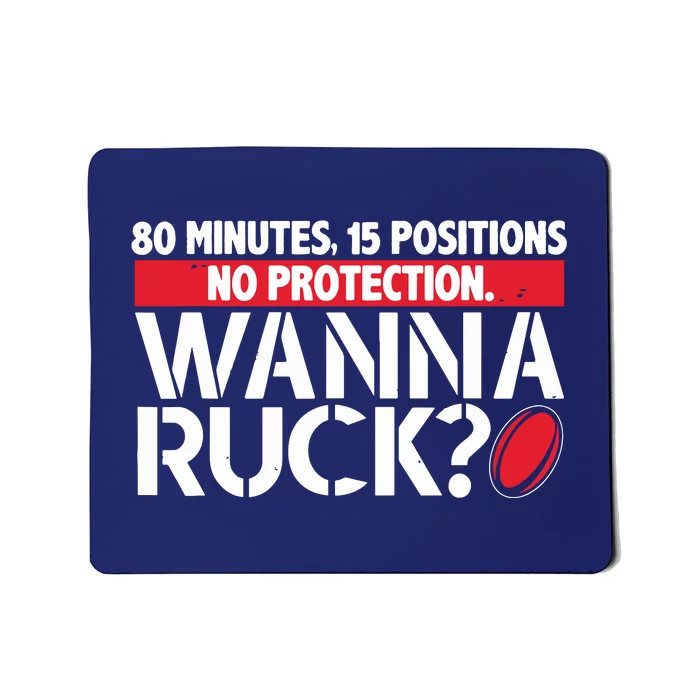 Rugby Wanna Ruck Best Funny Rugby Player Mousepad