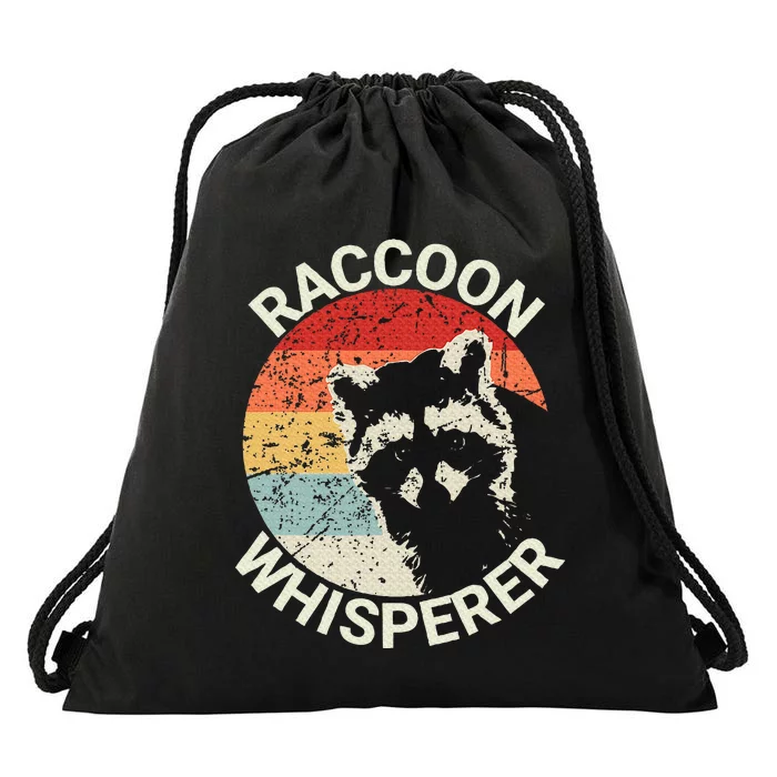 Raccoon Whisperer Raccoon Feeder Love Raccoons Pet Raccoon Drawstring Bag