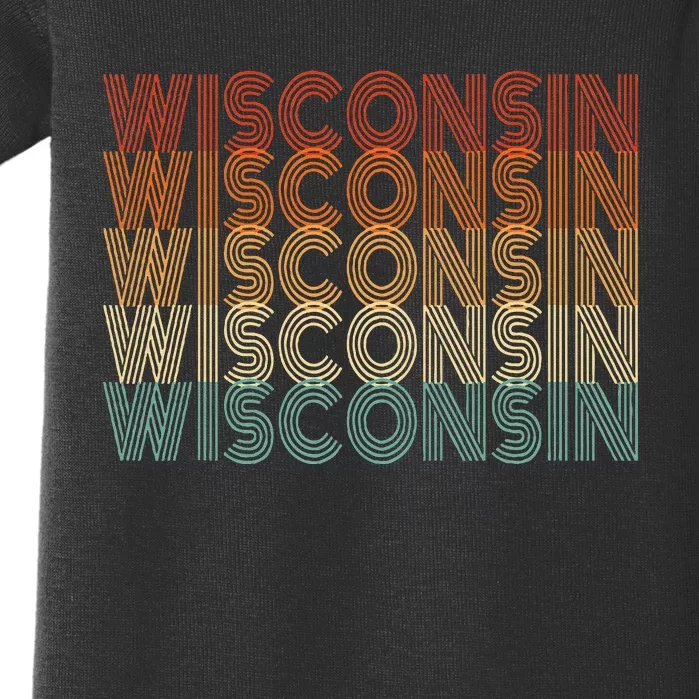 Retro Wisconsin Baby Bodysuit