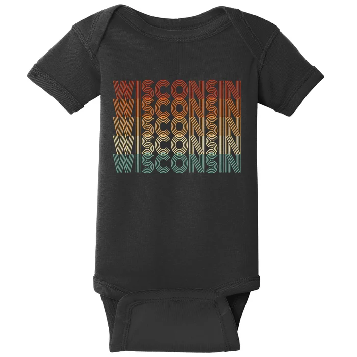 Retro Wisconsin Baby Bodysuit