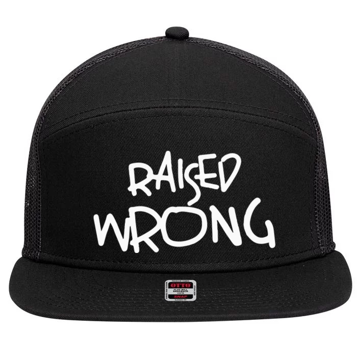 Raized Wrong Raised Wrong 7 Panel Mesh Trucker Snapback Hat