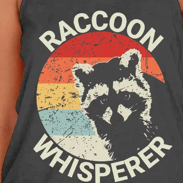 Raccoon Whisperer Raccoon Feeder Love Raccoons Pet Raccoon Women's Knotted Racerback Tank