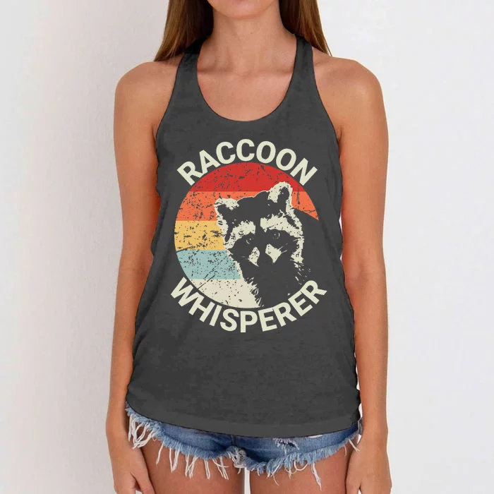 Raccoon Whisperer Raccoon Feeder Love Raccoons Pet Raccoon Women's Knotted Racerback Tank