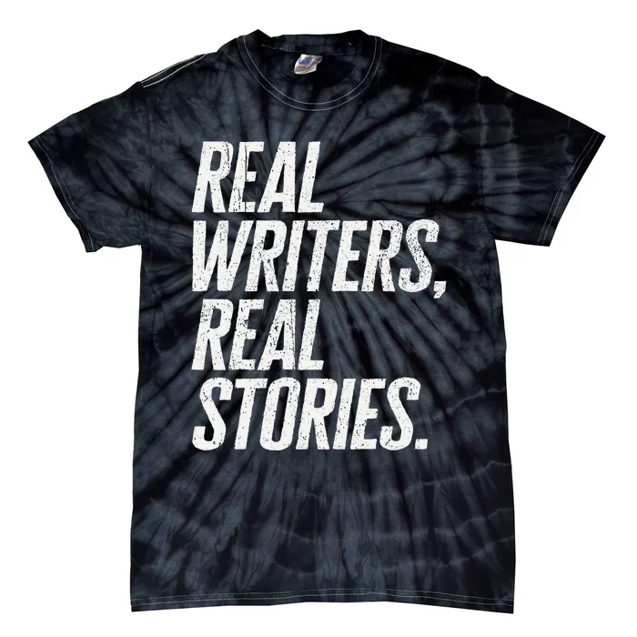 Real Writers Real Stories WGA Writers Guild America Strike Tie-Dye T-Shirt