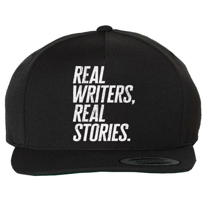 Real Writers Real Stories WGA Writers Guild America Strike Wool Snapback Cap