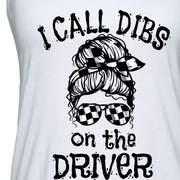 Race Wife Racing Stock Car Dirt Track Racing Dibs On Driver Ladies Essential Flowy Tank