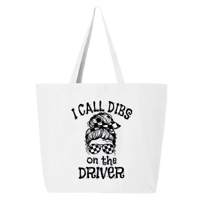 Race Wife Racing Stock Car Dirt Track Racing Dibs On Driver 25L Jumbo Tote