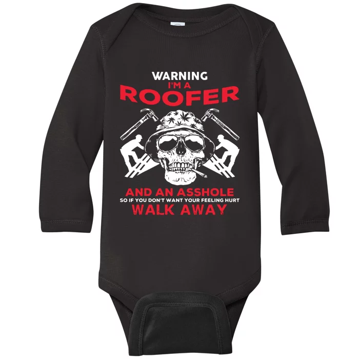 Roofer Work Roofing Baby Long Sleeve Bodysuit