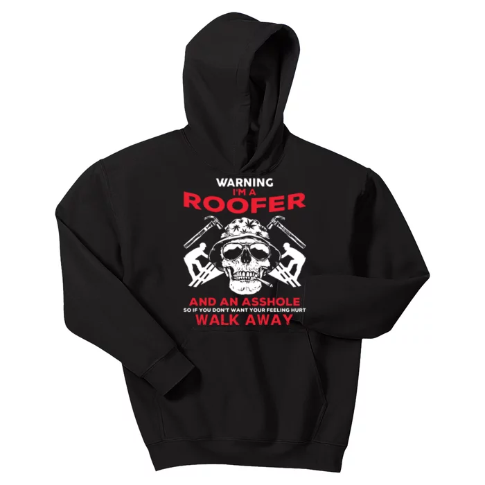 Roofer Work Roofing Kids Hoodie