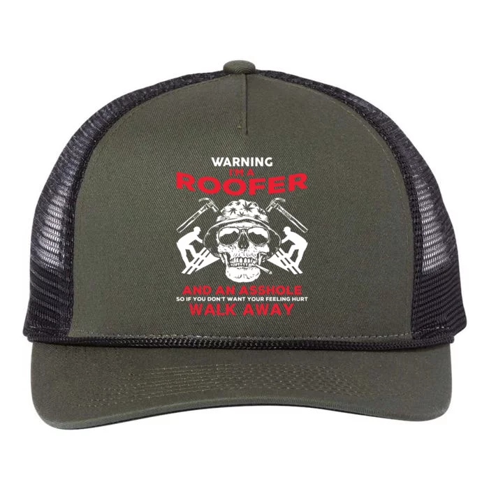 Roofer Work Roofing Retro Rope Trucker Hat Cap