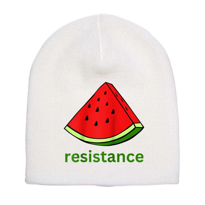 Resistance Watermelon Short Acrylic Beanie