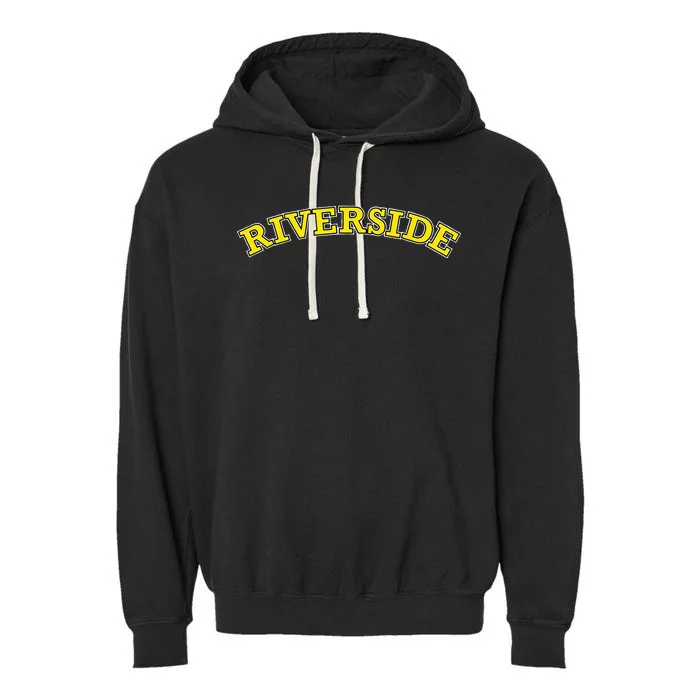 Riverside Wording Garment-Dyed Fleece Hoodie