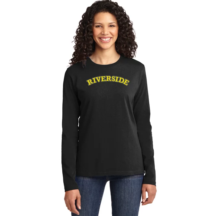 Riverside Wording Ladies Long Sleeve Shirt