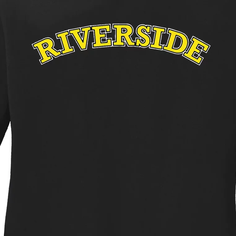 Riverside Wording Ladies Long Sleeve Shirt