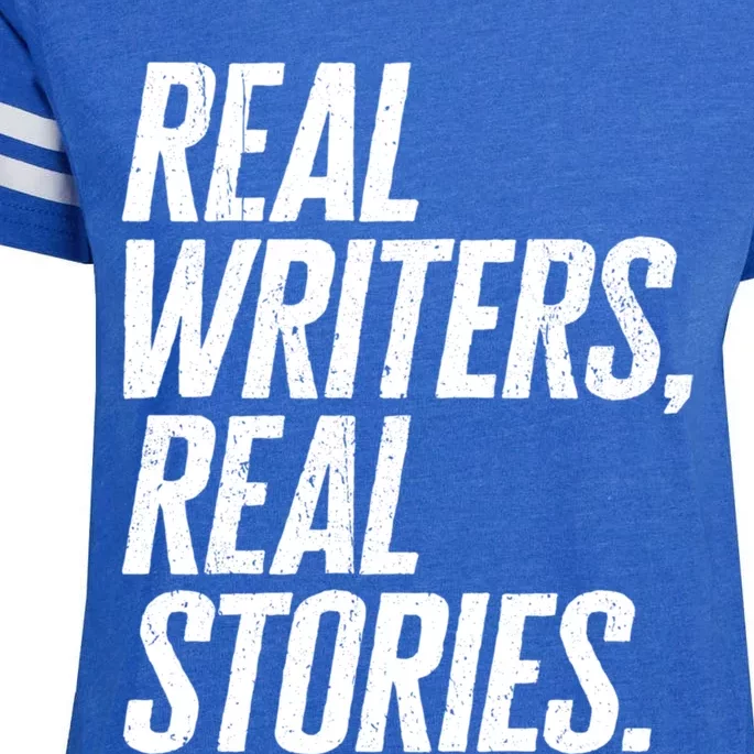 Real Writers Real Stories WGA Writers Guild America Strike Enza Ladies Jersey Football T-Shirt