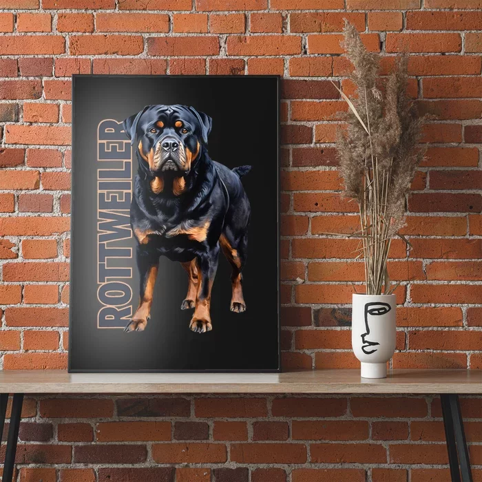 Rottweiler Watercolor Poster