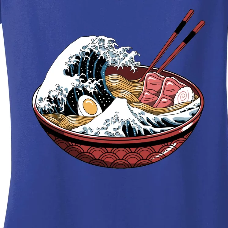 Ramen Waves Women's V-Neck T-Shirt