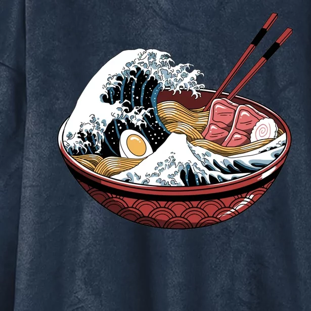 Ramen Waves Hooded Wearable Blanket