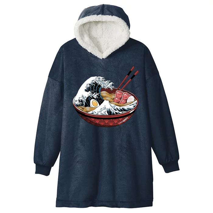 Ramen Waves Hooded Wearable Blanket