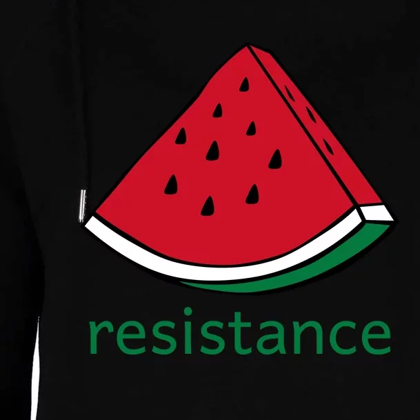 Resistance Watermelon Womens Funnel Neck Pullover Hood