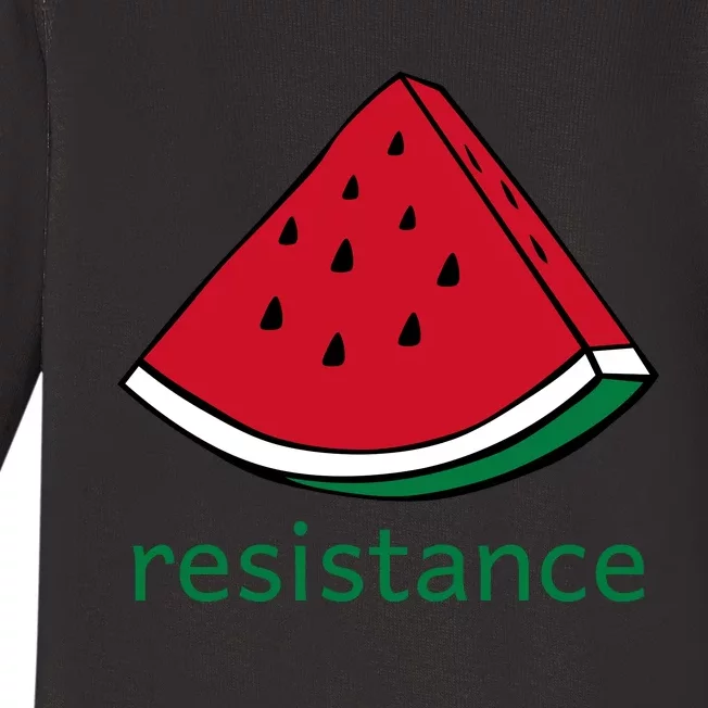 Resistance Watermelon Baby Long Sleeve Bodysuit