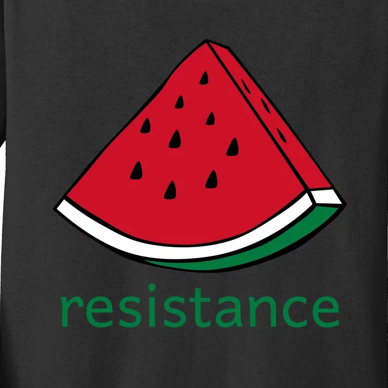 Resistance Watermelon Kids Long Sleeve Shirt