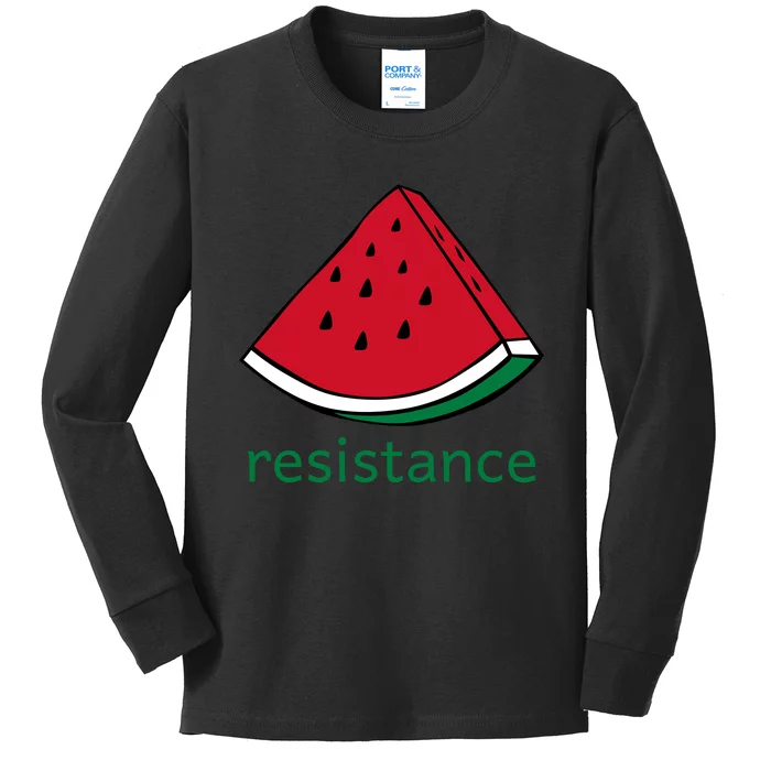 Resistance Watermelon Kids Long Sleeve Shirt