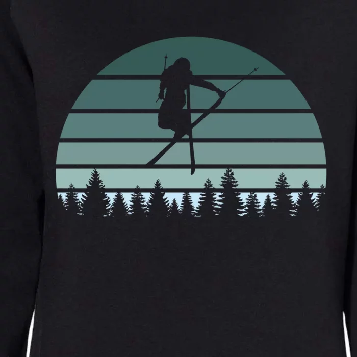 Retro Winter Sport Ice Skiing Skier Snow Shredding Slopes Meaningful Gift Womens California Wash Sweatshirt