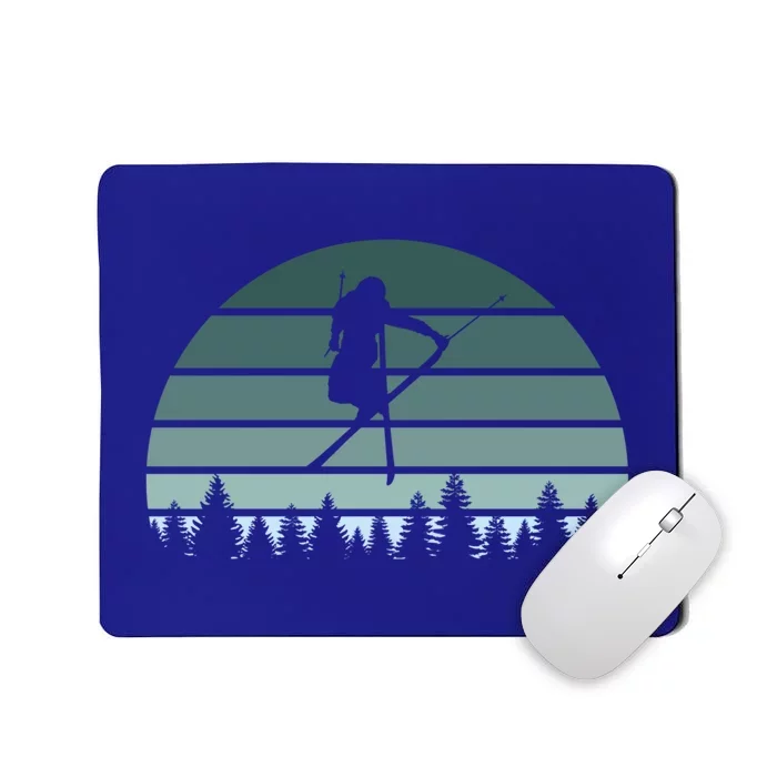 Retro Winter Sport Ice Skiing Skier Snow Shredding Slopes Meaningful Gift Mousepad