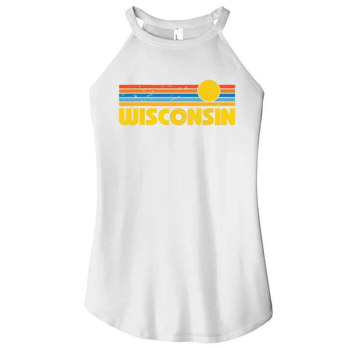 Retro Wisconsin Sunset Vintage Throwback Women Women’s Perfect Tri Rocker Tank