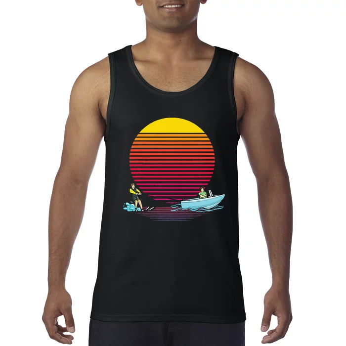 Retro Water Ski Lover Gift Waterski Love Gifts Skiing Tank Top