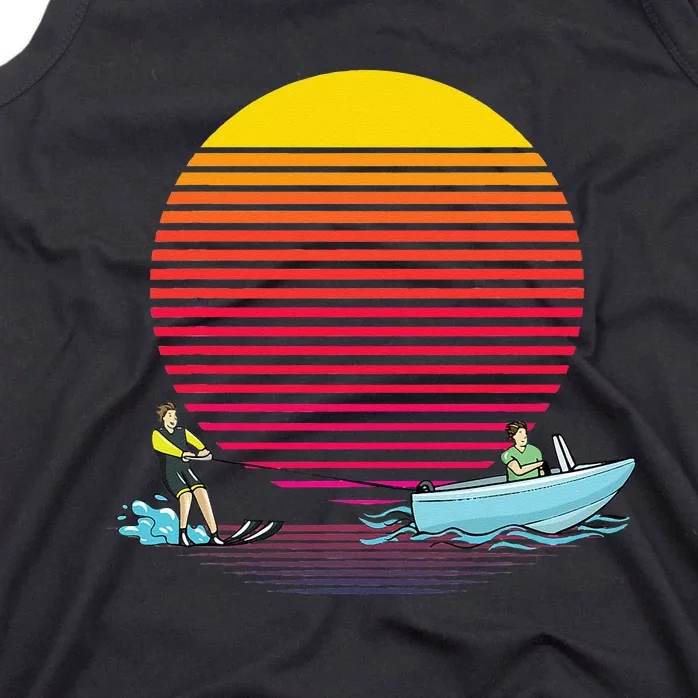 Retro Water Ski Lover Gift Waterski Love Gifts Skiing Tank Top