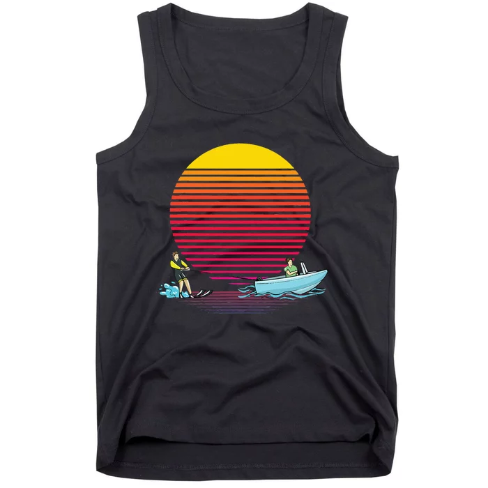 Retro Water Ski Lover Gift Waterski Love Gifts Skiing Tank Top