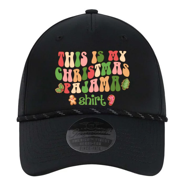 Retro Wavy Style Cookies Xmas This Is My Christmas Pajama Gift Performance The Dyno Cap