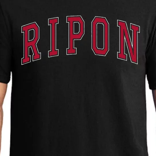 Ripon Wisconsin Souvenir College Style Red Text Pajama Set