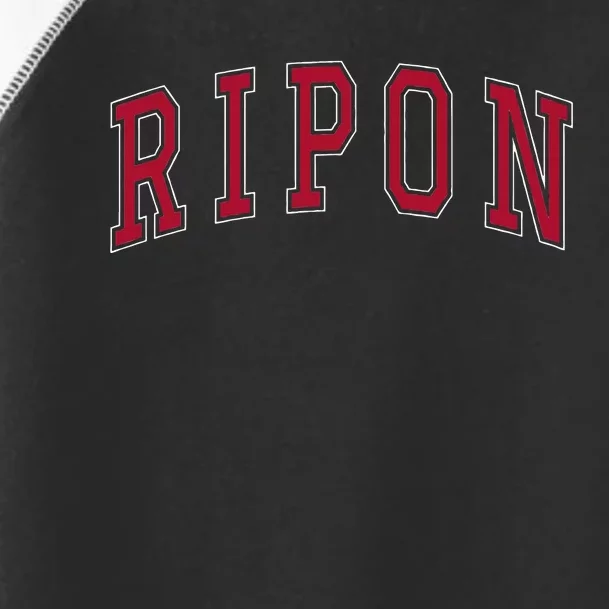 Ripon Wisconsin Souvenir College Style Red Text Toddler Fine Jersey T-Shirt