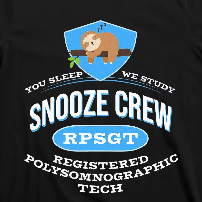 RPSGT Wee Sloth Snooze Crew Registered PolySomnoGraphic Tech T-Shirt