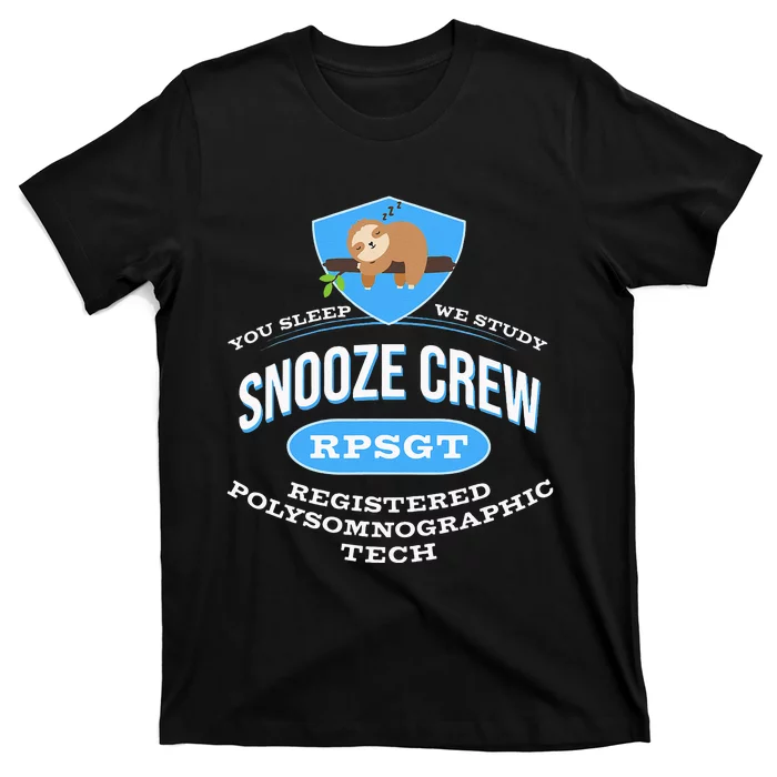 RPSGT Wee Sloth Snooze Crew Registered PolySomnoGraphic Tech T-Shirt