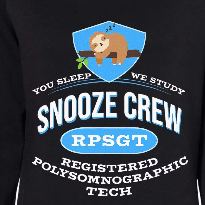 RPSGT Wee Sloth Snooze Crew Registered PolySomnoGraphic Tech Womens California Wash Sweatshirt