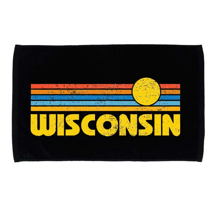 Retro Wisconsin Sunset Vintage Throwback Kids Microfiber Hand Towel