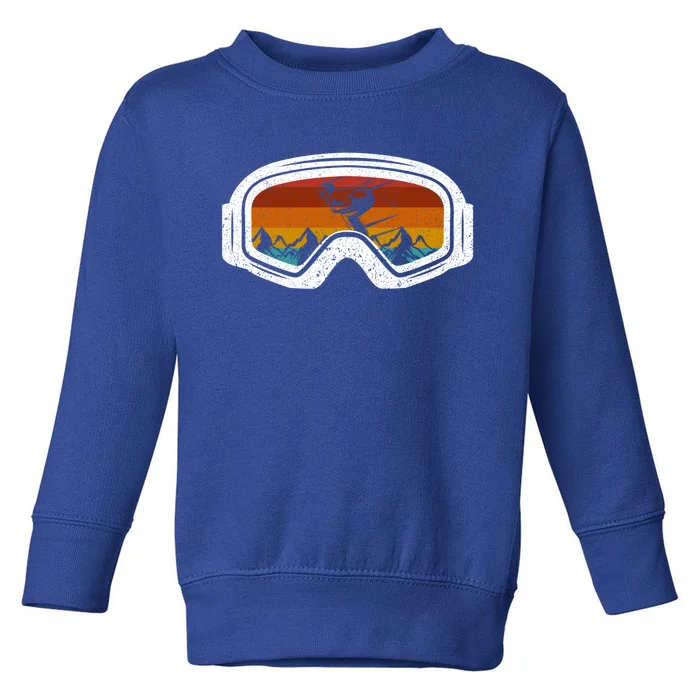 Retro Winter Ski Goggles Snowboard Goggles Gift Toddler Sweatshirt