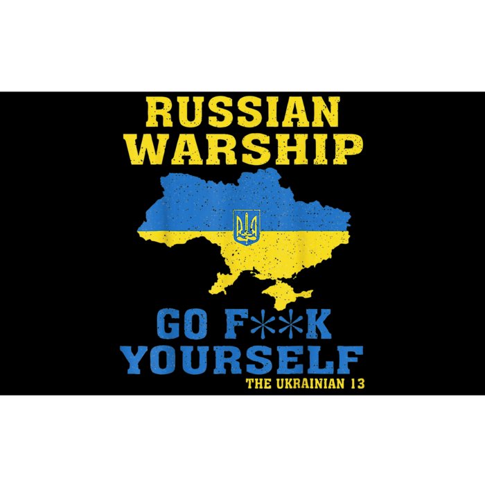 Russian War Ship Go F Yourself Bumper Sticker