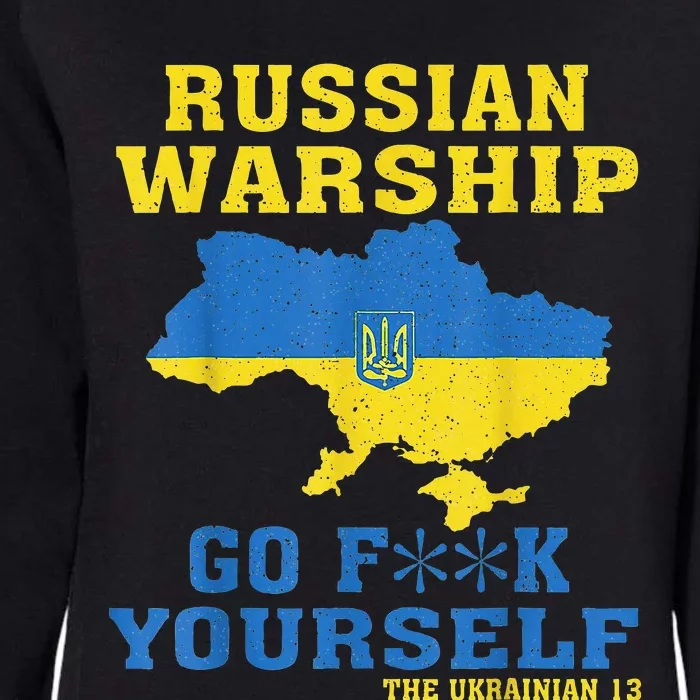 Russian War Ship Go F Yourself Womens California Wash Sweatshirt